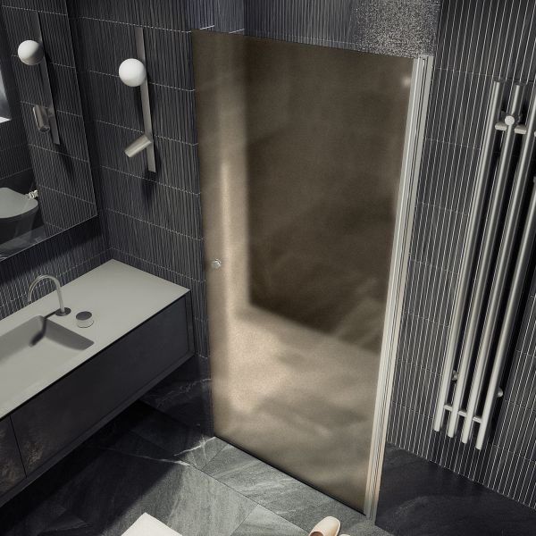 Душевая дверь MaybahGlass MGD-805-5 80см хром матовый